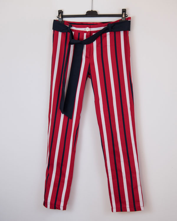 Prugaste hlače Candy Red