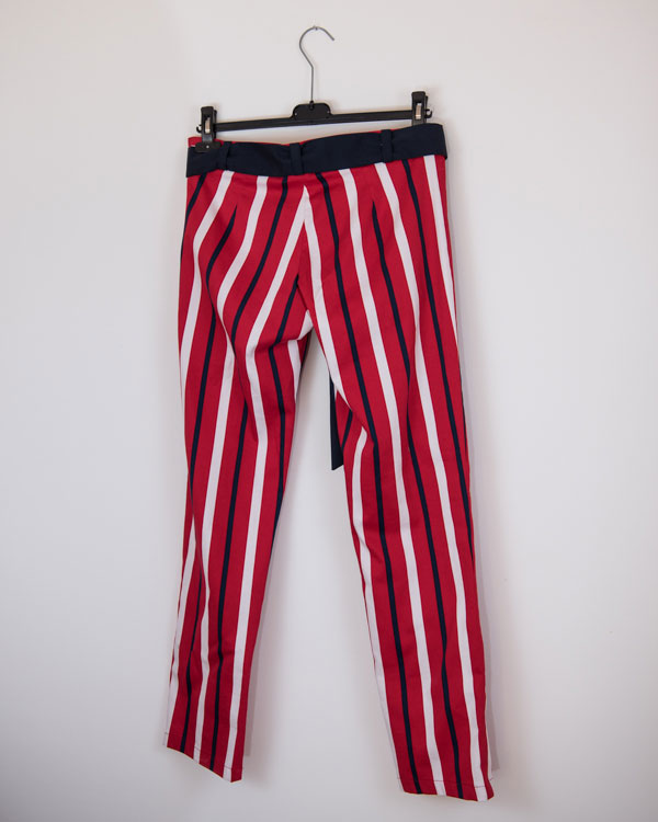 Prugaste hlače Candy Red